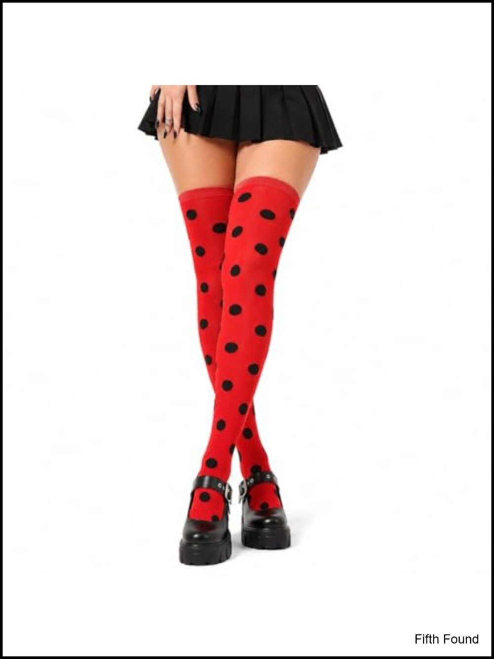 Polka Dot Thigh High Socks Soft Stretch Over Knee Socks